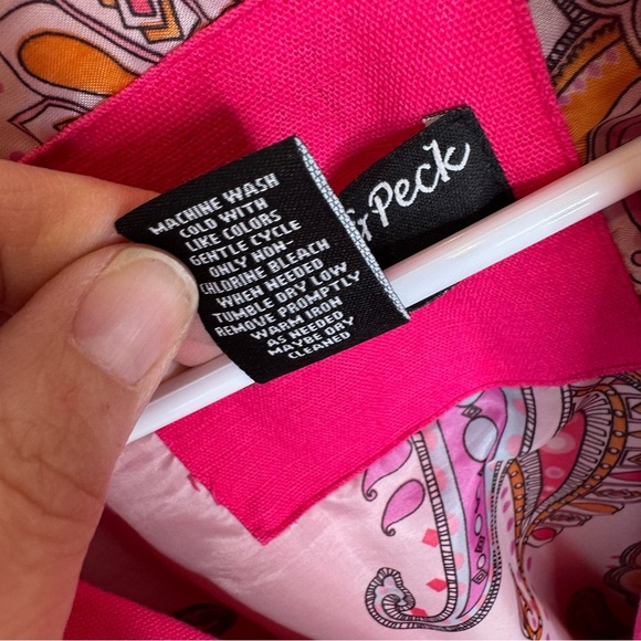 Peck & Peck Linen Blend Lightweight Summer Pink Blazer - Picture 8 of 16